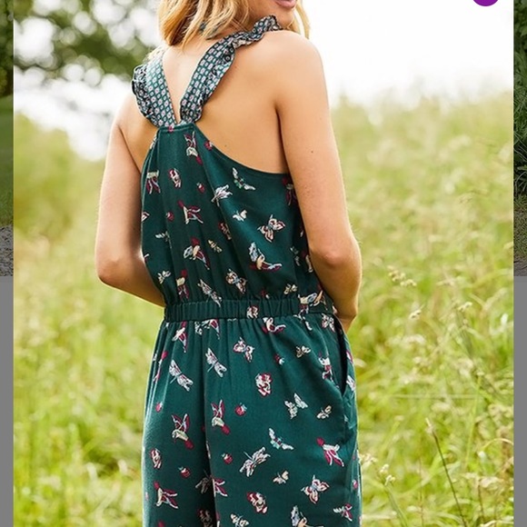 Matilda Jane dark green butterfly insects jumpsuit - Picture 6 of 9